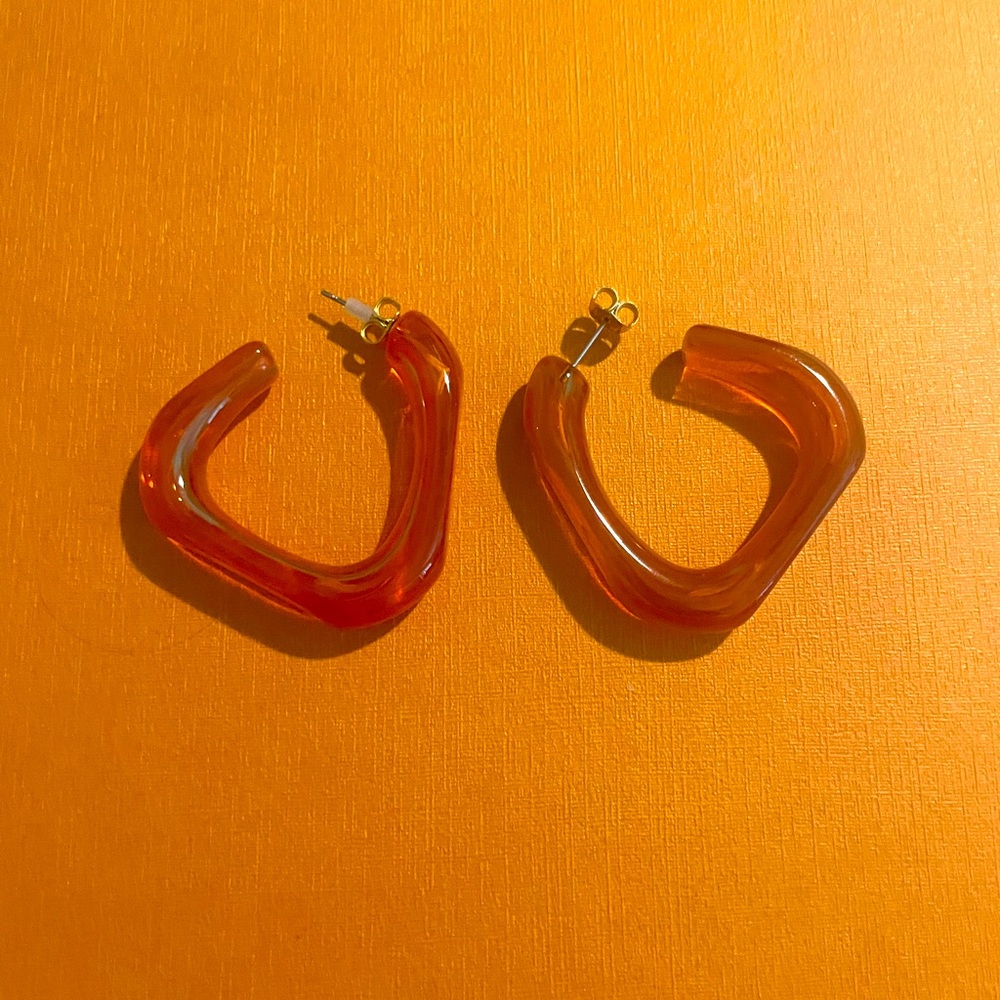 J. Crew orange earrings